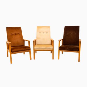 Scandinavian Style Armchairs, 1980s, Set of 3