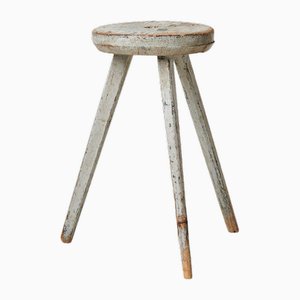 Tabouret Rustique Antique d'Art Populaire, Suède