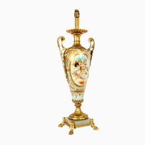 Lámpara de mesa Sevres Ormolu francesa, siglo XIX