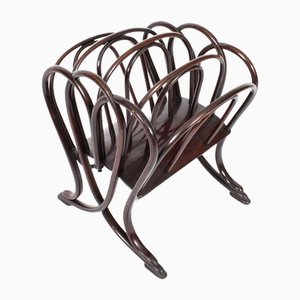 Early 20th Century Viennese Bentwood Canterbury Magazine Rack by Michael Thonet