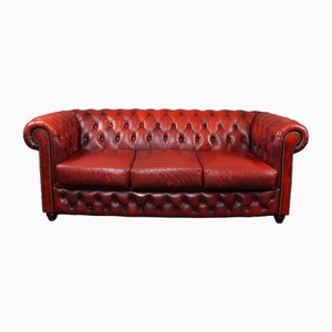 Divano Chesterfield a 3 posti in pelle