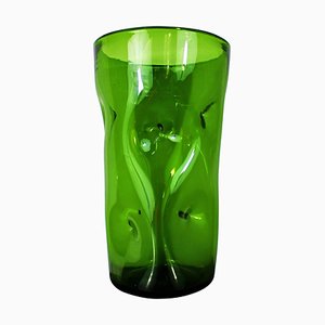 Grand Vase en Cristal Vert, 1970s