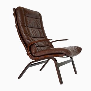 Vintage Leder Sessel für Farstrup Furniture, 1970er