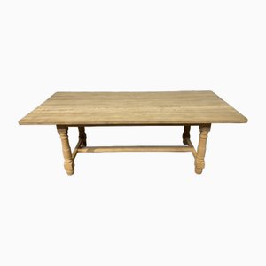 French Bleached Oak Farmhouse Dining Table 1925