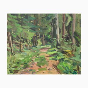 Alexis Louis Roche, Chemin sous-bois, Olio su tela