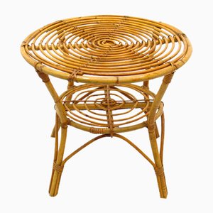 Coffee Table in Rattan and Bamboo, 1970s