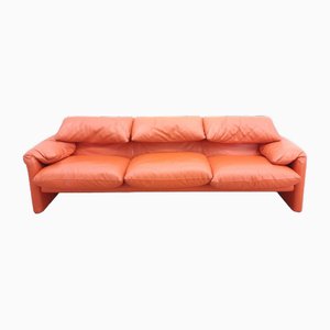 Maralunga 3-Seater Sofa in Leather from Cassina