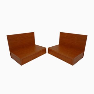 Consolle in teak con cassetti, anni '60, set di 2