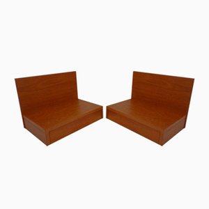 Teak Consoles with Drawers, 1960s, Set of 2