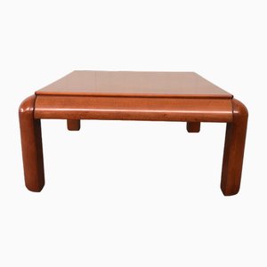 Low Square Coffee Table in Beech, Italy, 1970s