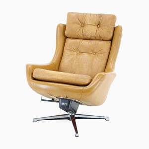Leather Adjustable Armchair from Peem, Finland, 1970s