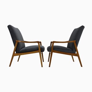 Set of Beech Armchairs, Former Czechoslovakia, 1970s