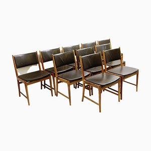 Mid-Century Scandinavian Chairs attributed to Kai Lyngfeldt Larsen for Soren Willadsen, 1950s, Set of 10