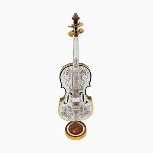 Violín de porcelana de Endre László Saxon para Hollohaza, años 70