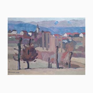Charles Emile Brunner, Campagne genevoise, 1918, Oil on Canvas