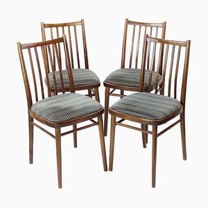 Chaises de Salle à Manger en Chêne Foncé de Ton, Ex-Tchécoslovaquie, 1960s, Set de 4