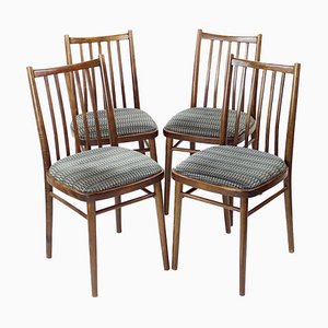 Dining Chairs in Dark Oak from Ton, Former Czechoslovakia, 1960s, Set of 4