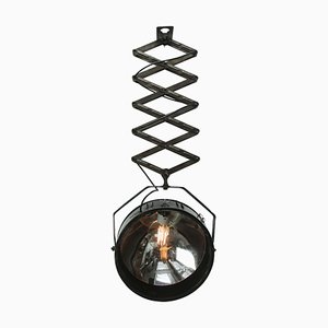 Lampes à Suspension Ciseaux Vintage Industrielles en Métal Noir, 1950s