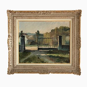 Charles Monnier, Portail à la Campagne, Olio su tela, Incorniciato