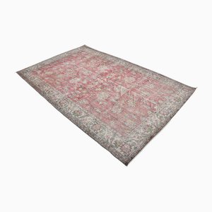 Oriental Red Overdyed Wool Hand Knotted Rug
