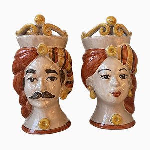 Les Siciliennes Vasen von Popolo, 2er Set