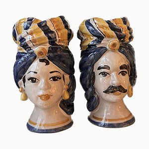 Les Siciliennes Turban Vases from Popolo, Set of 2