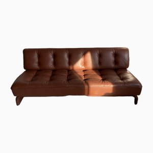 Constanze Daybed Sofa in Cognac Leather by Johannes Spalt for Wittmann, 1970s