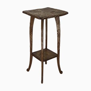 Arts & Crafts Japanese Hand Carved Side Table for Liberty London, 1905