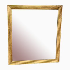 Early 19th Century French Reeded Frame Gilt Wall Mirror, 1830s