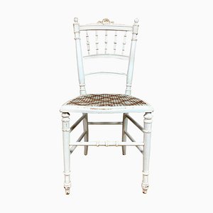 Louis XVI Stuhl aus Hellgrauem Holz