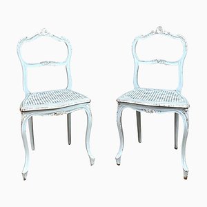 Chair Louis XV in Wood & Cannage, Set of 2