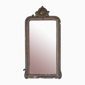 Miroir Cimier Peint, Belgique, 19ème Siècle