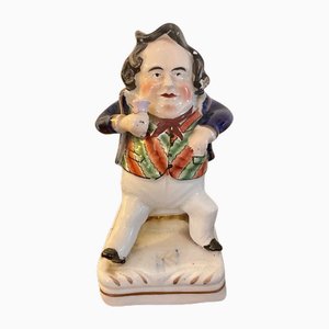 Antique Victorian Staffordshire Flatback Figure, 1880s
