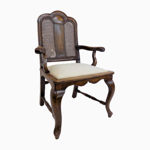 Neo-Bbaroque Wooden Armchair with Viennese Weave