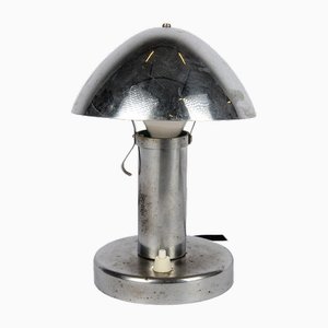 Lámpara de mesa Bauhaus cromada, años 30