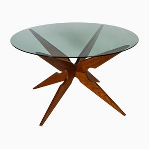 Mid-Century Teak and Smoked Glass Coffee Table from Sika Møbler, Denmark, 1960s, Set of 3