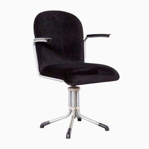 Model 356 Office Chair Black attributed to Willem Hendrik Gispen for Gispen, 1950s