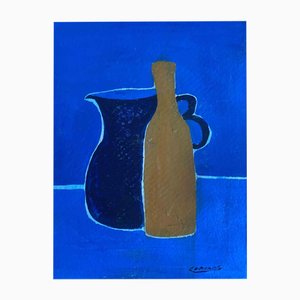 Claude Decamps, The Still Life, óleo sobre lienzo, años 70
