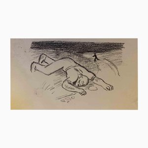 Lithographie, The Fallen Man, Wilhelm Gimmi, 1955