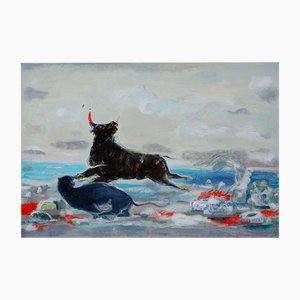 Giorgi Kukhalashvili, Saint George’s Steer, 2022, Oil on Canvas