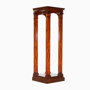 Flamed Hardwood Pedestal from the Spencer House, 1830s