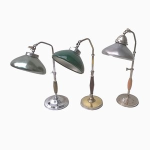 Italienische Schreibtischlampen, 1930er, 3er Set