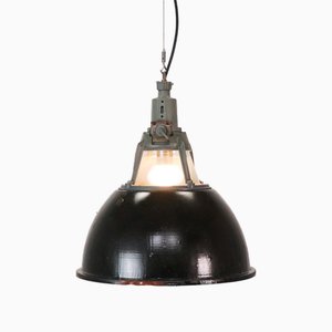 Schwarze Deckenlampe, 1960er
