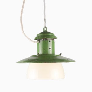 Green Pendant Lamp, Former Czechoslovakia, 1960s