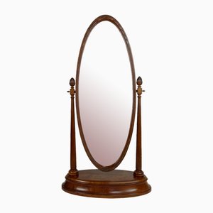Art Deco Mahogany Psyche Mirror by Georges De Bardyère, France, 1923