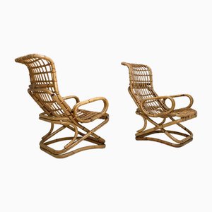 Set of Bamboo Armchairs by Titoli Agnoli, 1950s
