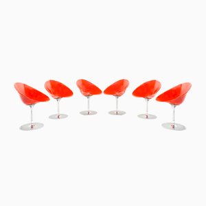 Model 4835 Eros Swivel Dining Chairs by Philippe Starck for Kartell, Set of 6