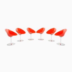 Sedie da pranzo Eros girevoli nr. 4835 di Philippe Starck per Kartell, set di 6