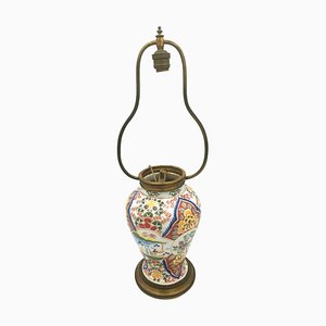 Lámpara de jarrón Delf, década de 1900