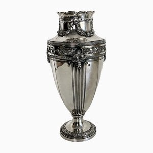 Versilberte Jugendstil Vase von Christofle, 1920er